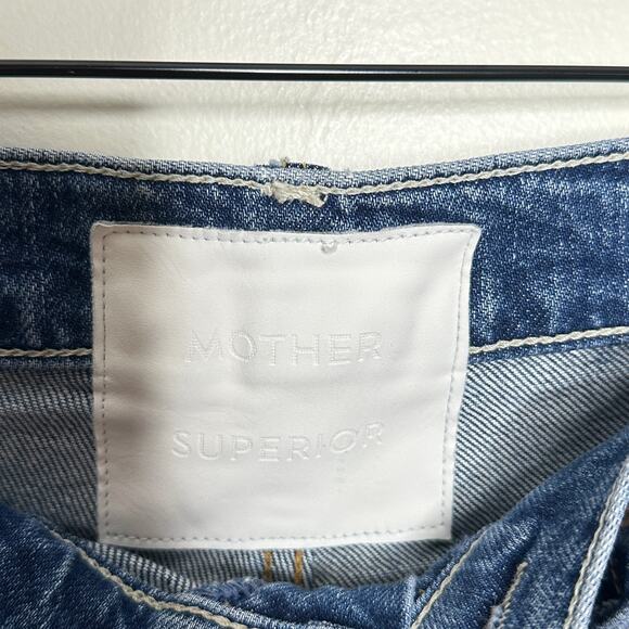 MOTHER SUPERIOR High Waisted Study Hover Jeans Peaches and Screams Sz 25 {3W16} - Picture 5 of 8